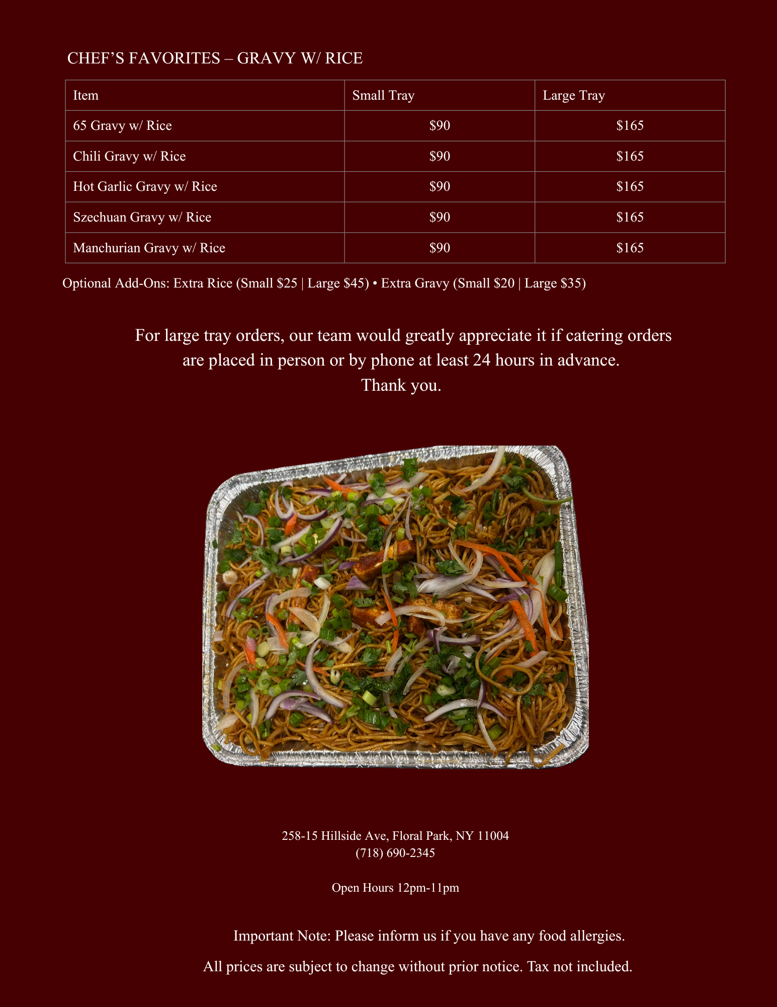 News Food Huub Catering Menu Page 2