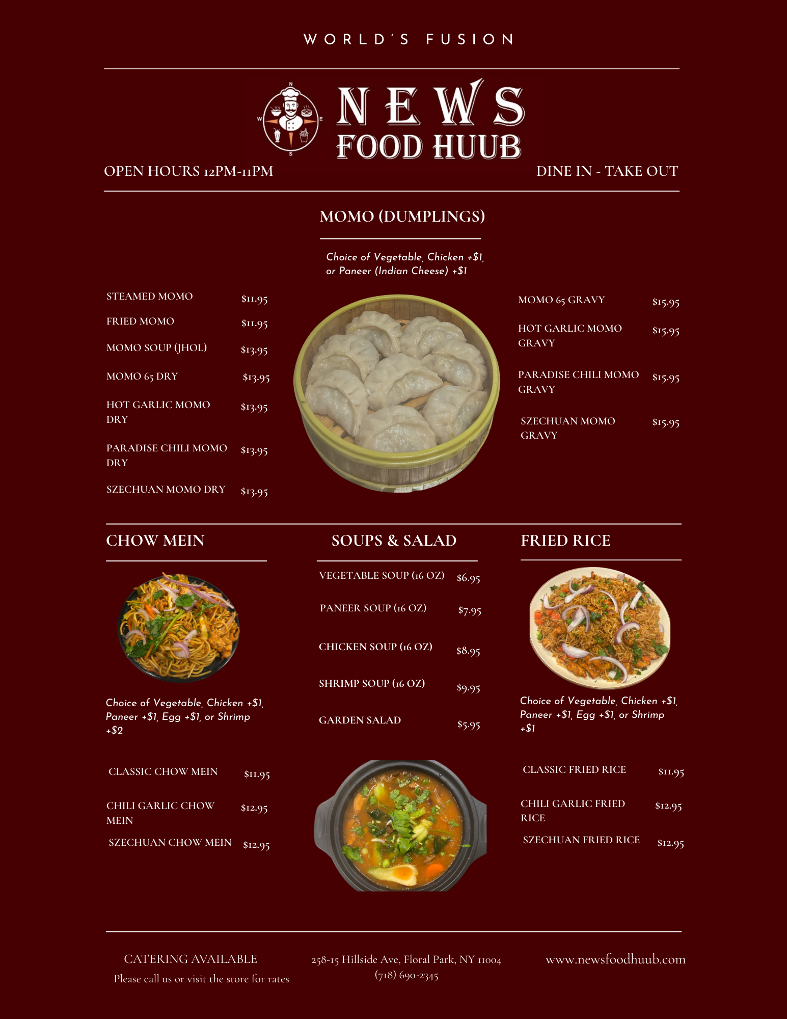 News Food Huub Menu Page 1