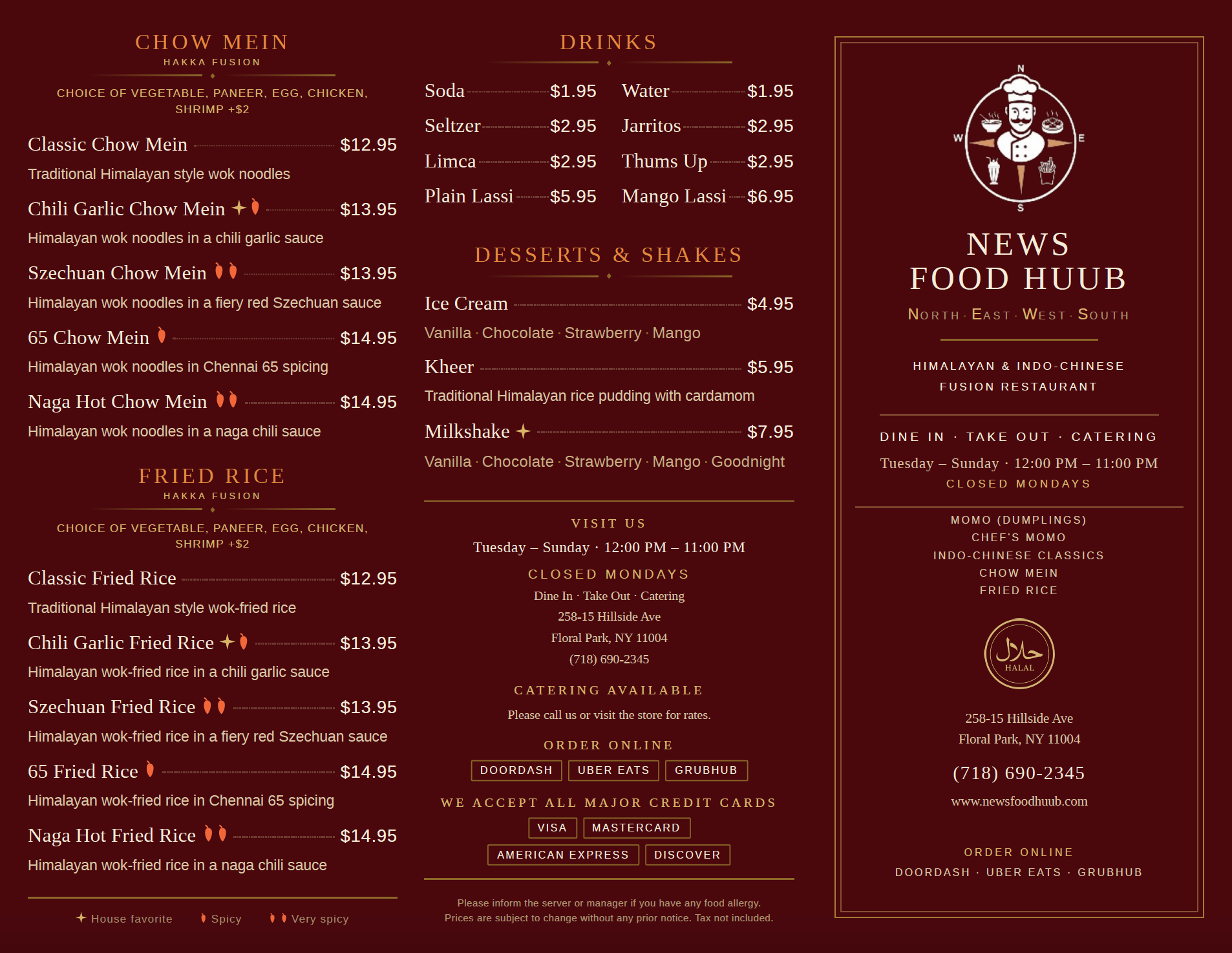 News Food Huub Menu Page 1